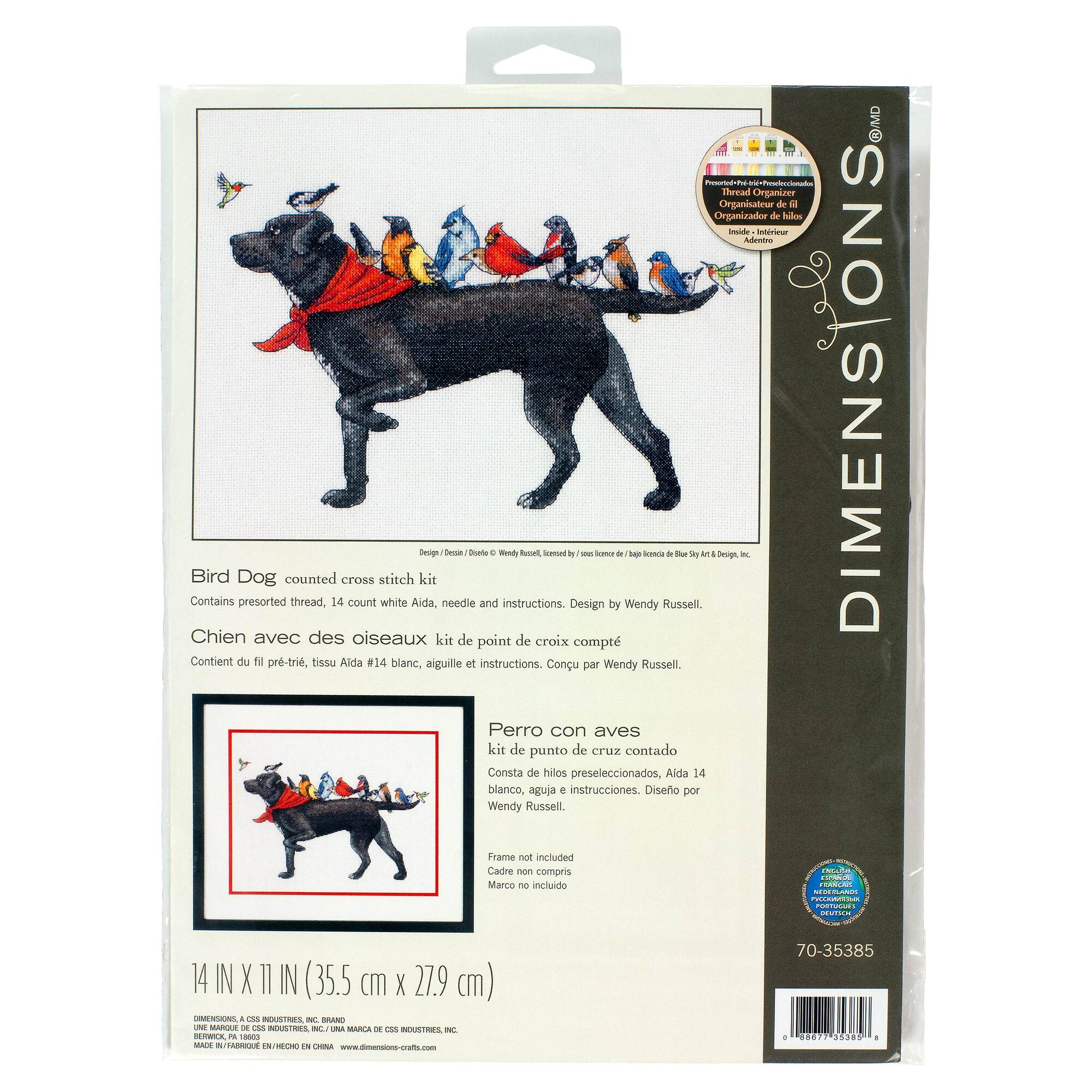 Dimensions® Bird Dog Counted Cross Stitch Kit